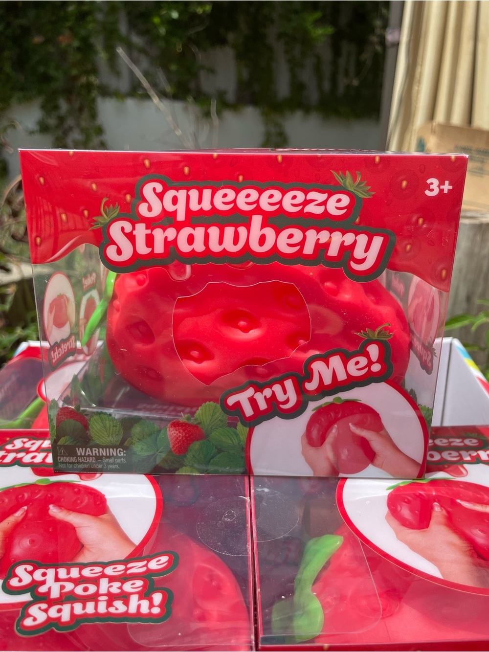 Sunny Days Jumbo Squeeze Strawberry Squishy Toy Stress Relief Sensory Fun RARE